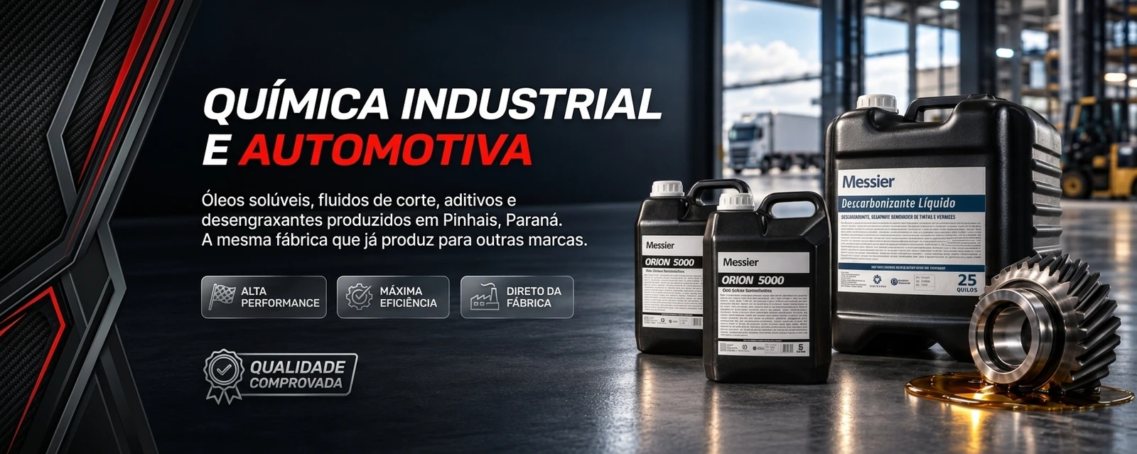 Química industrial e automotiva feita na nossa planta - Messier